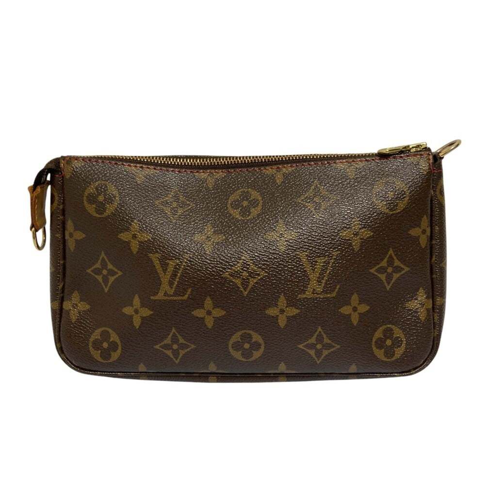 LOUIS VUITTON Authentic Brown Monogram Pochette Pouch - Picture 2 of 12